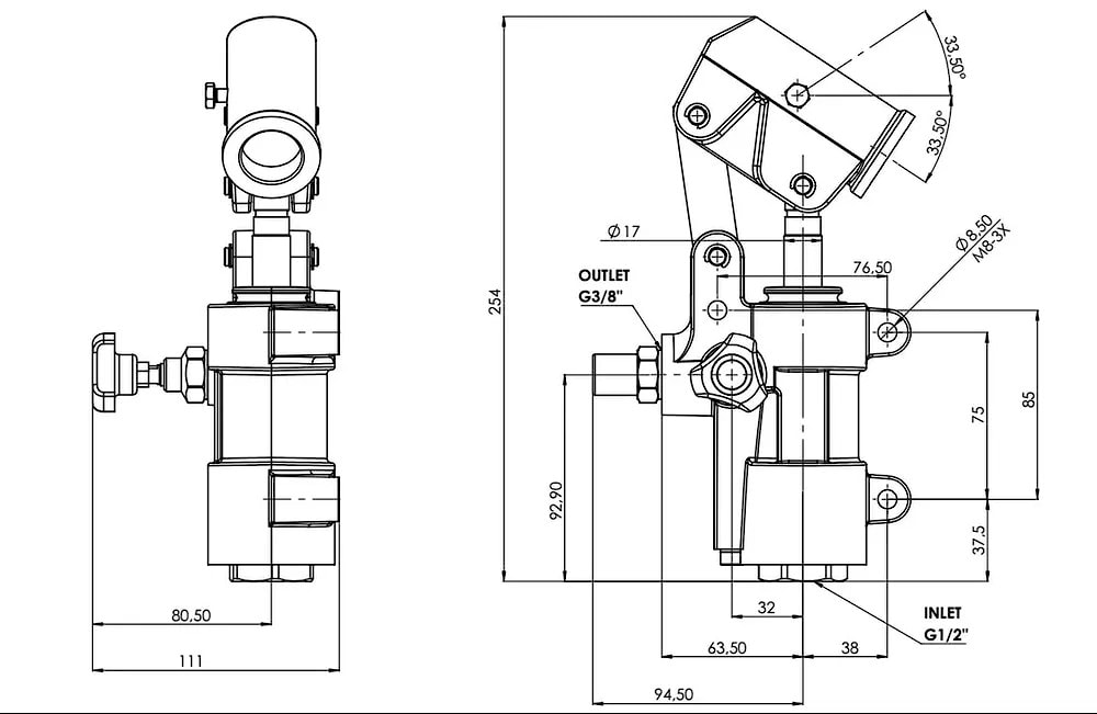 Насос ручной гидравлический PRBC 20 #3
