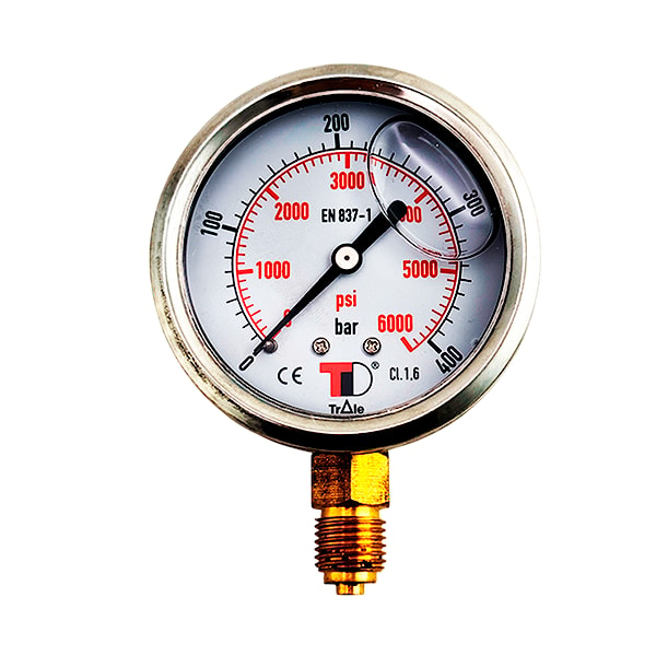 Манометр радиальный 63 мм. MFI6304600V/600 BAR пр-во «Dicsa», Испания