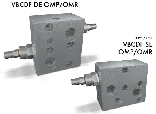 Клапан тормозной фланцевый на гидромотор типа OMP/OMR VBCDF 1/2 SE OMP/OMR SF