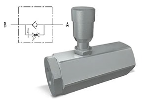 Дроссель компенсированный с обратным клапаном (тонкая настройка) VRFU 90 1/4 СOMP  